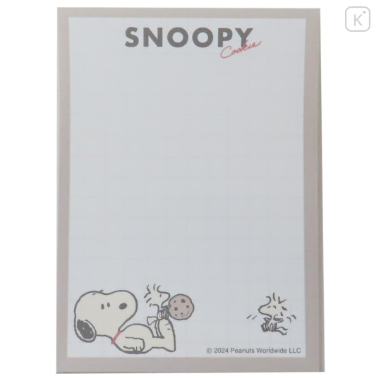 Japan Peanuts Mini Notepad - Snoopy & Woodstock / Cookie - 3