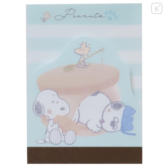 Japan Peanuts Mini Notepad - Snoopy & Woodstock / Brothers Pudding - 1