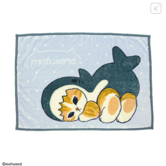 Japan Mofusand Meyer Blanket - Cat / Shark Nyan - 1