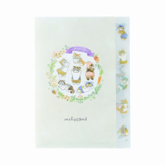 Japan Mofusand 5 Pockets Die-cut A4 Clear File - Cat / Forest Animal Nyan Autumn