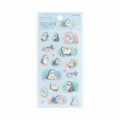 Japan Mofusand Sparkly Fluffy Sticker - Cat / Shark Nyan - 1