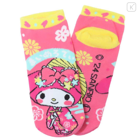 Japan Sanrio Socks - My Melody / Flora Kimono - 2