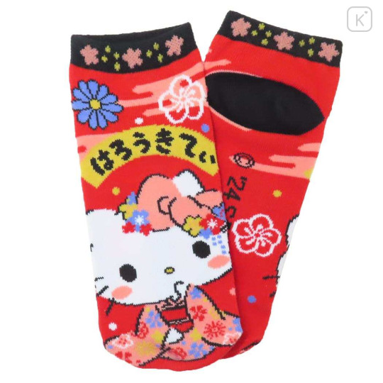 Japan Sanrio Socks - Hello Kitty / Flora Kimono - 2