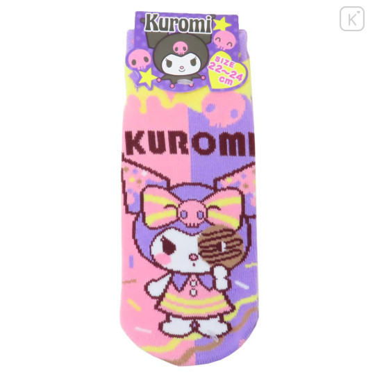 Japan Sanrio Socks - Kuromi : Colorful Donut - 1