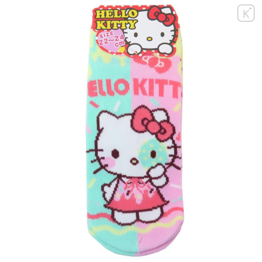 Japan Sanrio Socks - Hello Kitty : Colorful Donut - 1