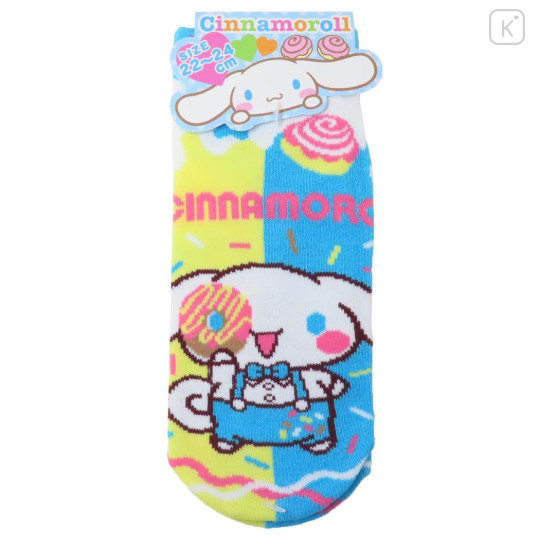 Japan Sanrio Socks - Cinnamoroll : Colorful Donut - 1