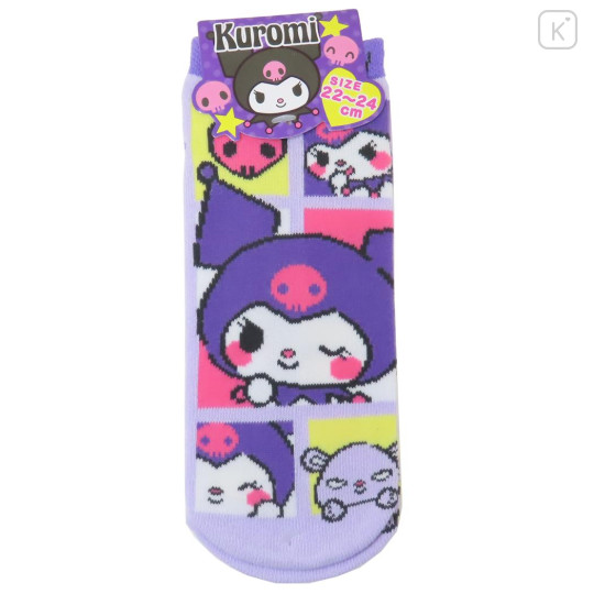 Japan Sanrio Socks - Kuromi / Happy Comic - 1