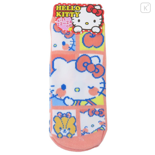 Japan Sanrio Socks - Hello Kitty / Happy Comic - 1