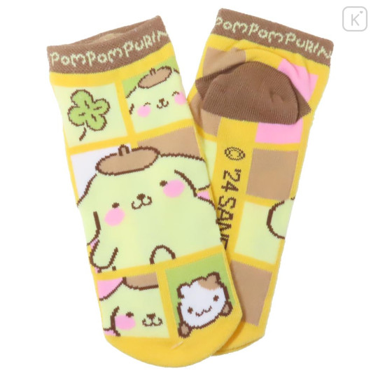 Japan Sanrio Socks - Pompompurin / Happy Comic - 2