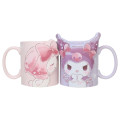 Japan Sanrio Kiss Pair Mug Set - Kuromi & My Melody - 1