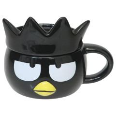 Japan Sanrio Mug with Lid - Badtz-maru / Face