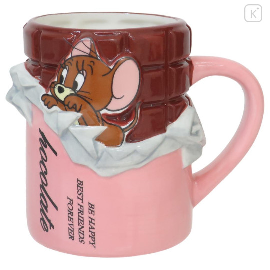 Japan Tom and Jerry Ceramic Mug - Jerry & Chocolate Pink - 1