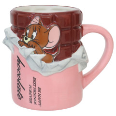 Japan Tom and Jerry Ceramic Mug - Jerry & Chocolate Pink