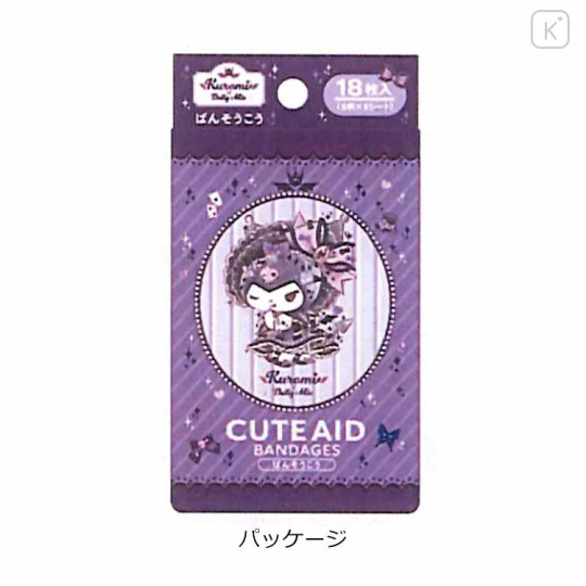 Japan Sanrio Boxed Adhesive Bandage - Kuromi & My Melody / Dolly Mix - 2