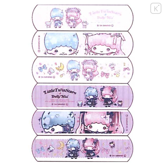 Japan Sanrio Boxed Adhesive Bandage - Little Twin Stars / Dolly Mix - 1