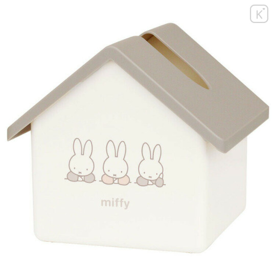 Japan Miffy Tissue Case - Miffy / House Beige & Grey - 1