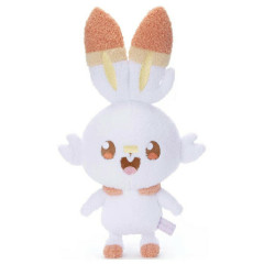 Japan Pokemon Takara Tomy Plush Toy (M) - Scorbunny / Pokepeace