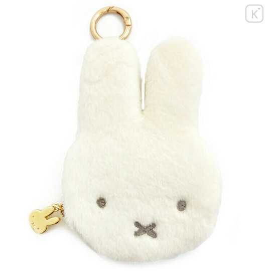 Japan Miffy Face-shiped Mini Pouch - Miffy / Face Ivory - 1