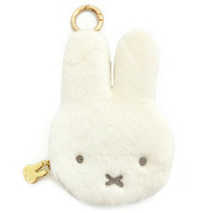 Japan Miffy Face-shiped Mini Pouch - Miffy / Face Ivory