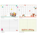 Japan The Bears School B6 Monthly Schedule Book - Jackie : 2025 Colorful Drawing - 2
