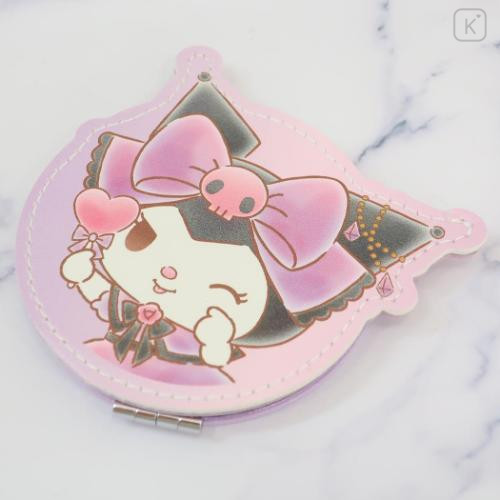 Japan Sanrio 2-sided Compact Mirror - Kuromi / Lady Heart - 4