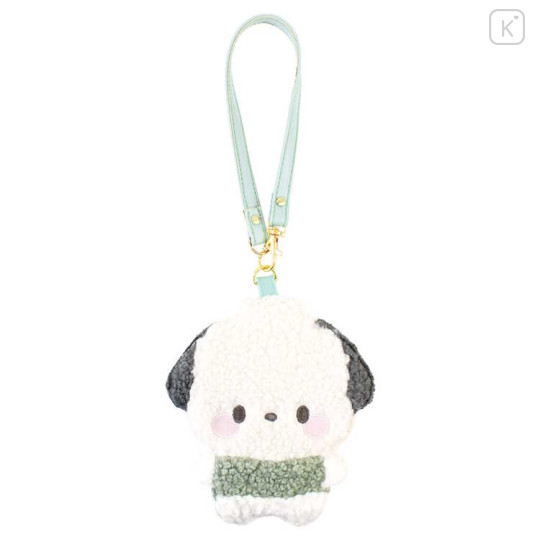 Japan Sanrio Fluffy Pass Case Card Holder - Pochacco / Daze Chill Time - 1