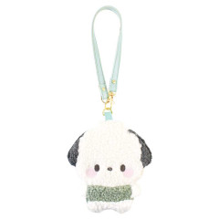 Japan Sanrio Fluffy Pass Case Card Holder - Pochacco / Daze Chill Time