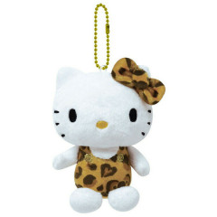 Japan Sanrio Mascot Holder - Hello Kitty / Leopard Toffee Brown