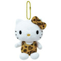 Japan Sanrio Mascot Holder - Hello Kitty / Leopard Toffee Brown - 1