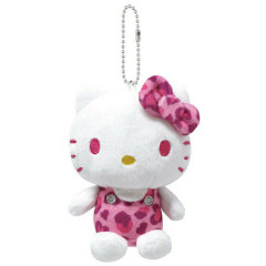 Japan Sanrio Mascot Holder - Hello Kitty / Leopard Pink