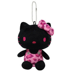 Japan Sanrio Mascot Holder - Hello Kitty / Leopard Black Pink