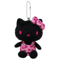 Japan Sanrio Mascot Holder - Hello Kitty / Leopard Black Pink - 1