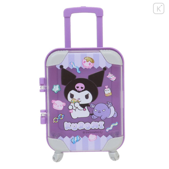 Japan Sanrio Small Desktop Organizer - Kuromi / Luggage Style - 1