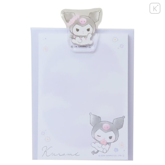 Japan Sanrio Notepad Memo with Binder - Kuromi / Daze Chill Time - 1