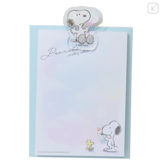 Japan Peanuts Notepad Memo with Binder - Snoopy & Woodstock - 1