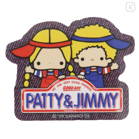 Japan Sanrio Big Sticker - Patty & Jimmy / Hello - 1