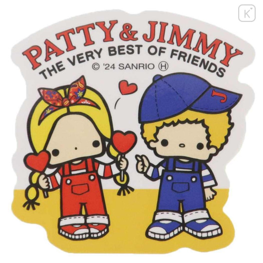 Japan Sanrio Big Sticker - Patty & Jimmy / Very Best Of Friends - 1