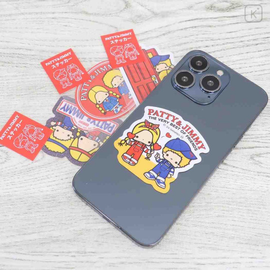 Japan Sanrio Big Sticker - Patty & Jimmy : School Uniform - 2