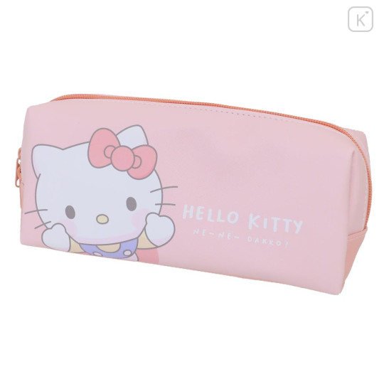 Japan Sanrio Pen Pouch Pencil Case - Hello Kitty / Hug Me - 1