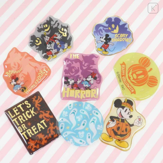 Japan Disney Die-cut Flake Seal Sticker Pack - Mickey Mouse & Minnie Mouse / Halloween - 2