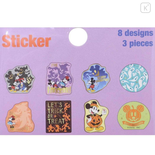 Japan Disney Die-cut Flake Seal Sticker Pack - Mickey Mouse & Minnie Mouse / Halloween - 3