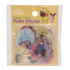 Japan Disney Die-cut Flake Seal Sticker Pack - Eeyore & Pooh & Tigger / Halloween