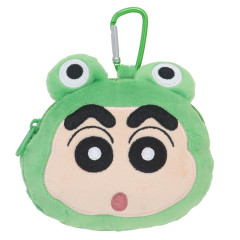 Japan Crayon Shin-chan Mascot Mini Pouch with Carabiner - Frog