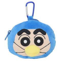 Japan Crayon Shin-chan Mascot Mini Pouch with Carabiner - Penguin