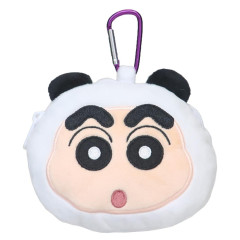 Japan Crayon Shin-chan Mascot Mini Pouch with Carabiner - Panda