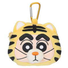 Japan Crayon Shin-chan Mascot Mini Pouch with Carabiner - Tiger