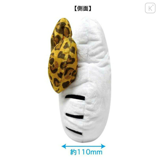 Japan Sanrio Face-shaped Cushion - Hello Kitty / Leopard Toffee Brown - 2