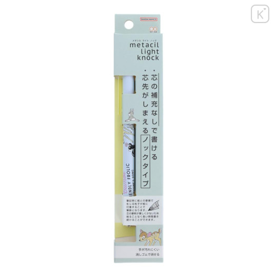 Japan Disney Metacil Light Knock Pencil - Bambi - 2