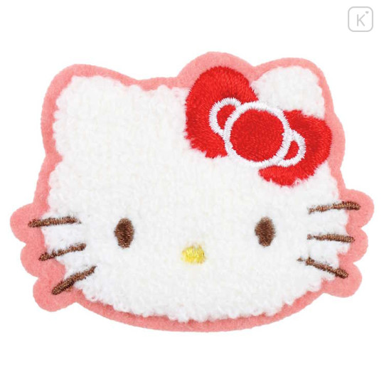 Japan Sanrio Patch Fluffy Embroidery Sticker For Cloth Surface - Hello Kitty - 1