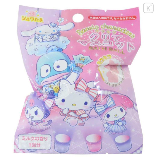 Japan Sanrio Bath Ball with Random Mascot - Characters / Sparkly Clear Mascot - 3